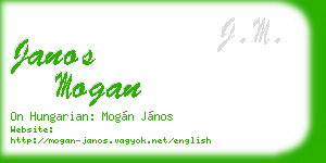 janos mogan business card