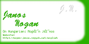 janos mogan business card